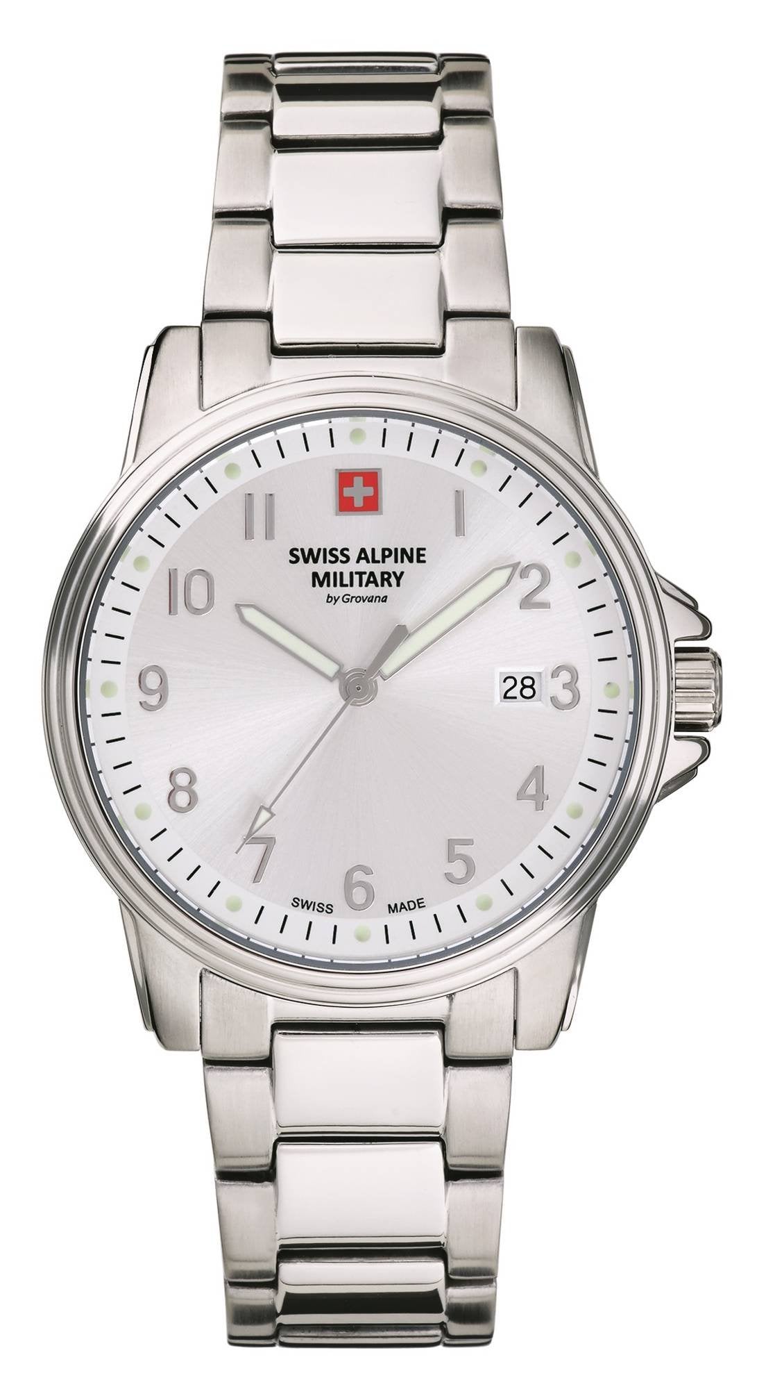 Swiss Alpine Military Herren Armbanduhr 40 mm Armband Edelstahl 7011.1132
