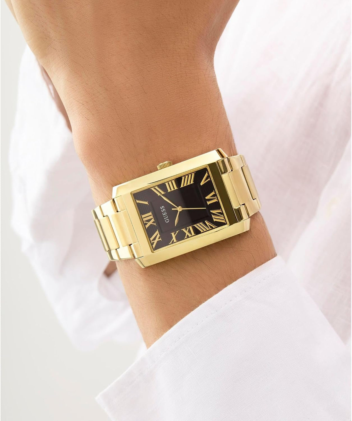 GUESS Armbanduhr Damen CLYDE Gold Schwarz GW0896G2