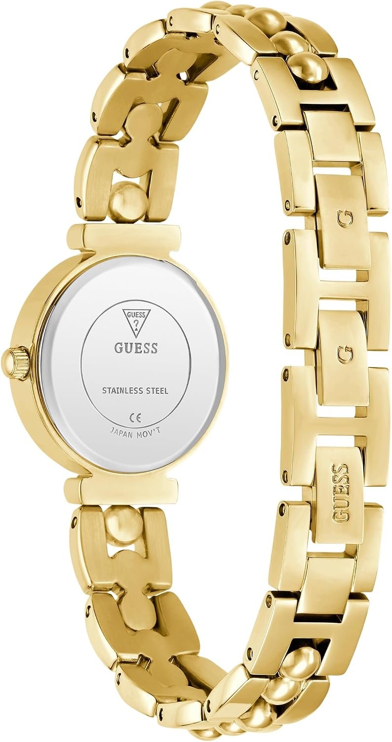 Guess Armbanduhr Damen Gold-Tone Beaded Analog Watch (Leena) Gold GW0994L2