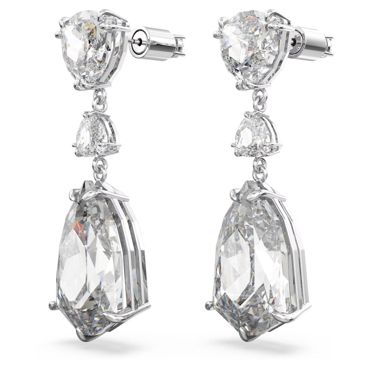 Swarovski Mesmera Drop-Ohrhänger für Damen, Weiß, Rhodiniert, Artikelnummer 5652038