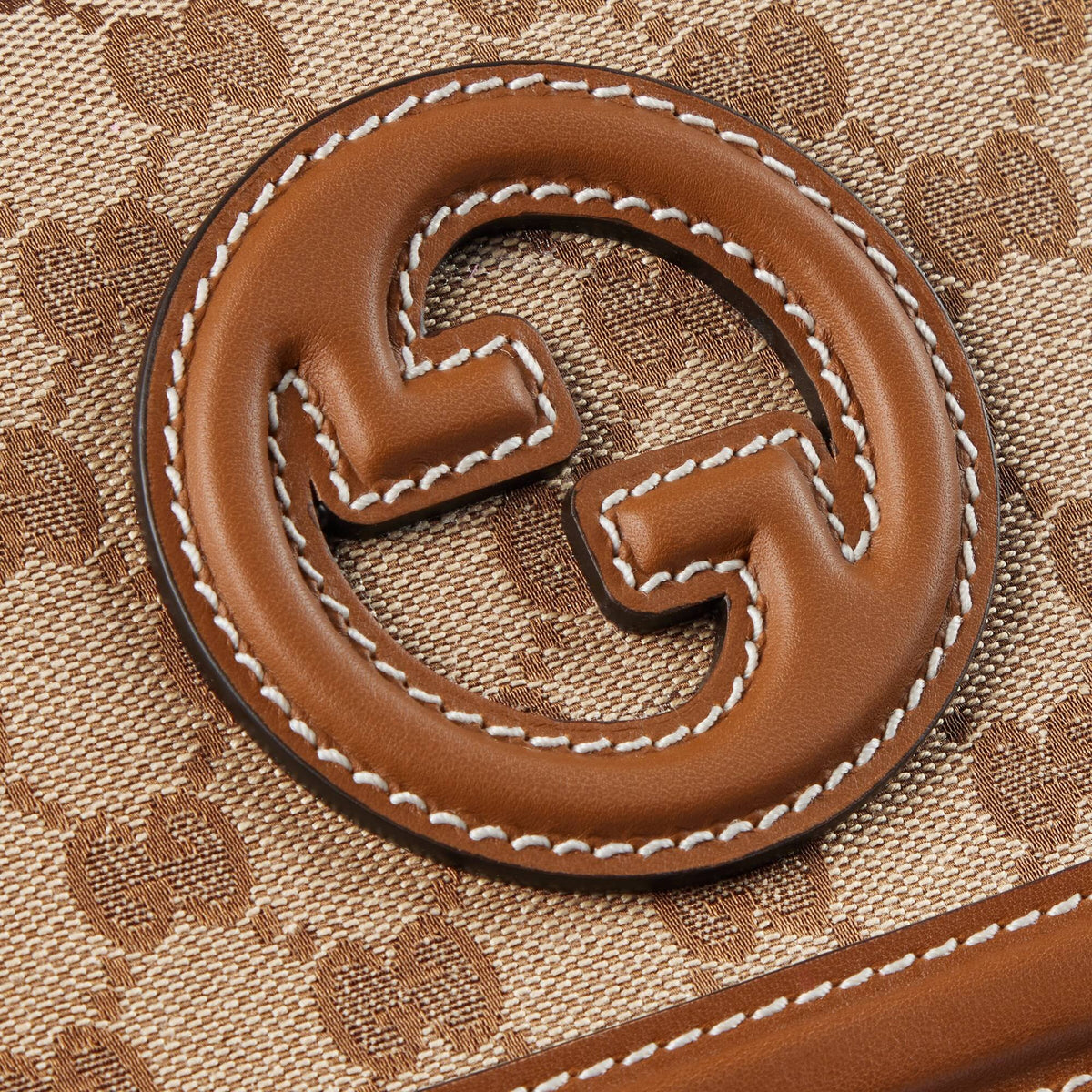 Gucci Schultertasche Damen Blondie Mini Beige/Dunkelbraun 815700-HAAKG-9755