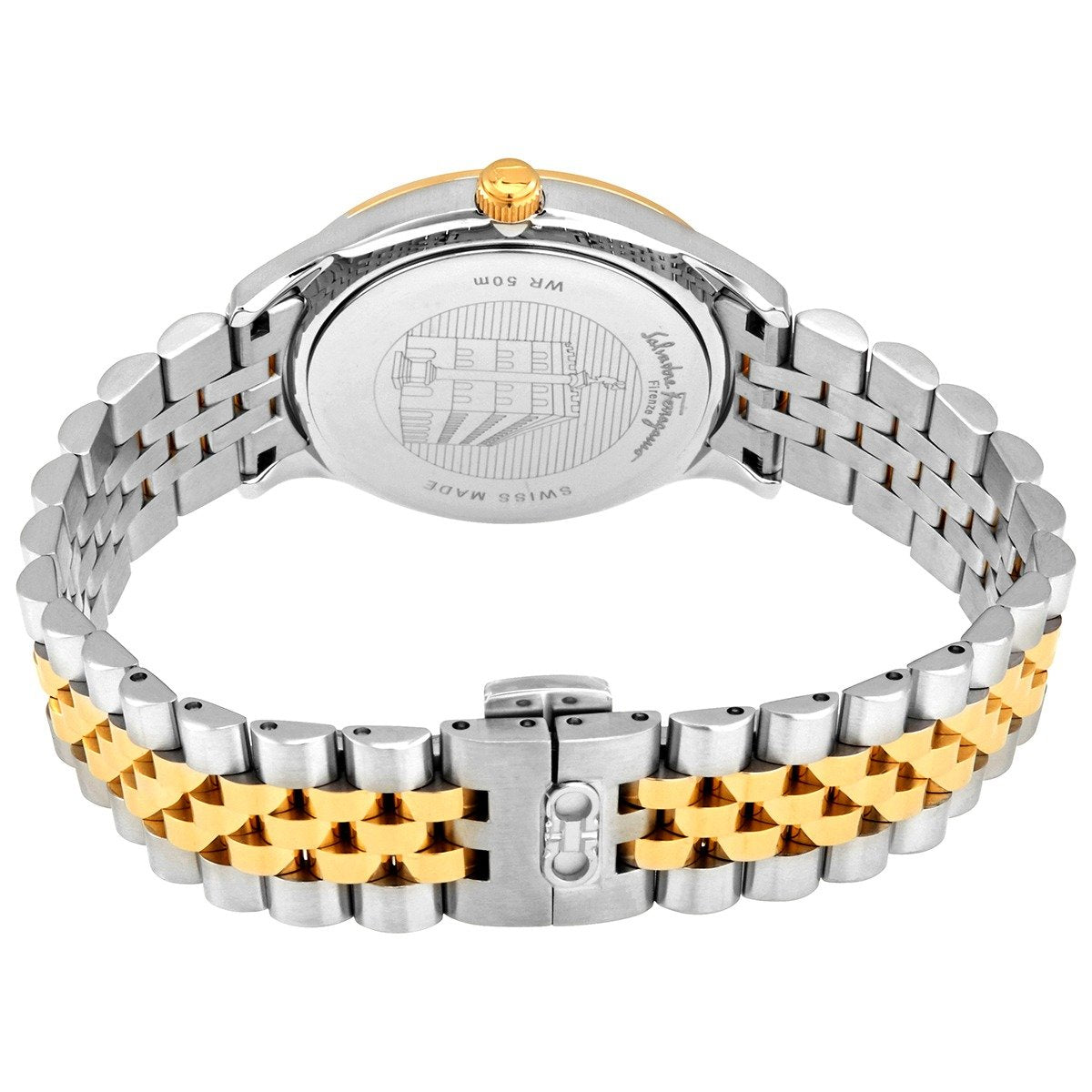 Salvatore Ferragamo Damenuhr Duo Quarz Grün Zweifarbig SFCU00219