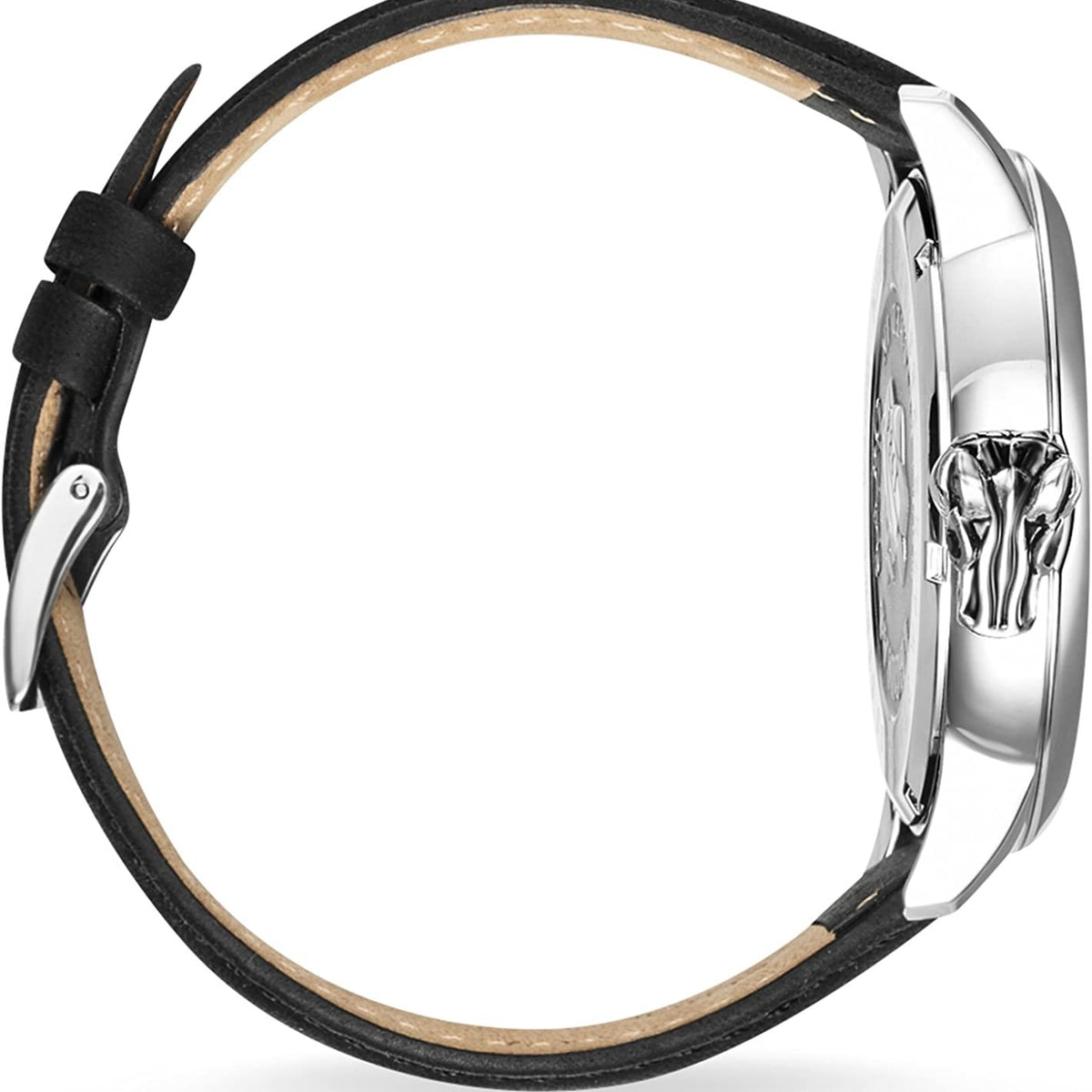 Thomas Sabo Herren Armbanduhr REBEL WITH KARMA 46 mm Armband Leder WA0295-218-203-46 MM