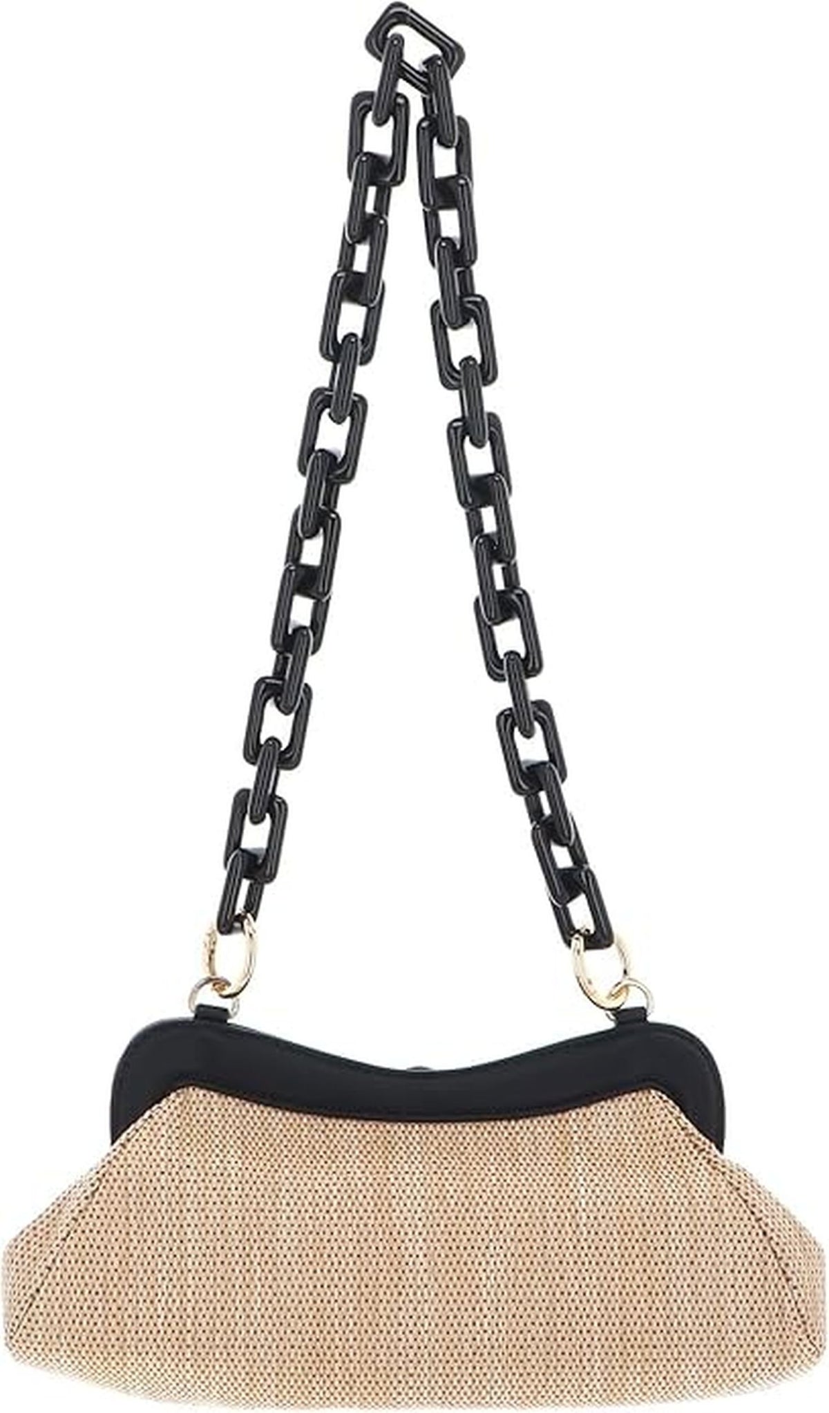 Valentino Bags Damen Handtasche Copacabana Natural/Nero VBS7UG03SG41