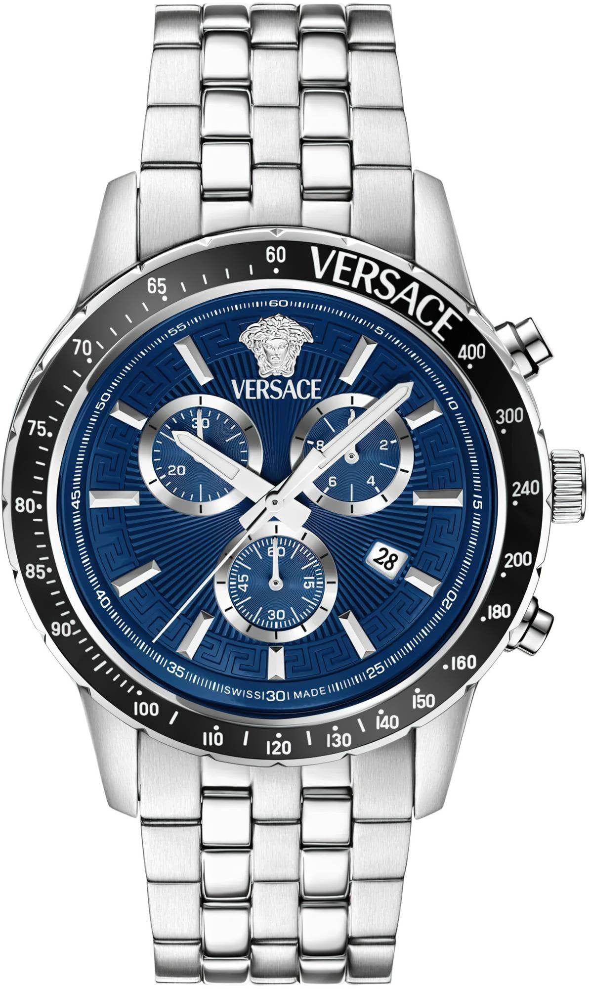 Versace Herren Armbanduhr VERSACE SPORT CHRONO VEZCA schwarz blau silberVEZCA0324
