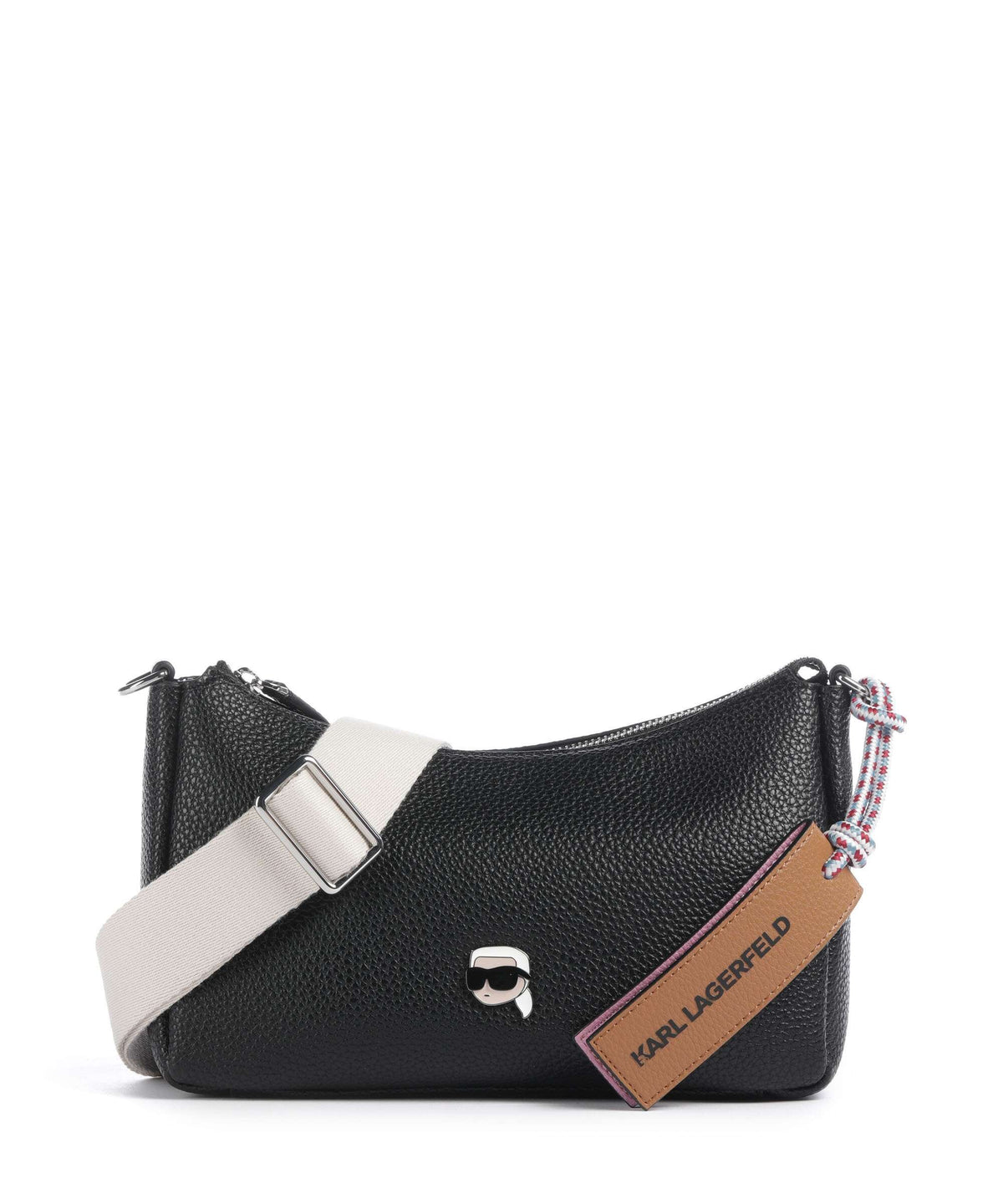 Karl Lagerfeld Umhängetasche Damen Ikon Pebble Schwarz A4W30004 999