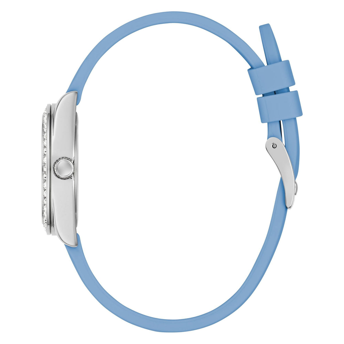 Guess Armbanduhr Damen Mini Luna Silber Blau GW1000L1