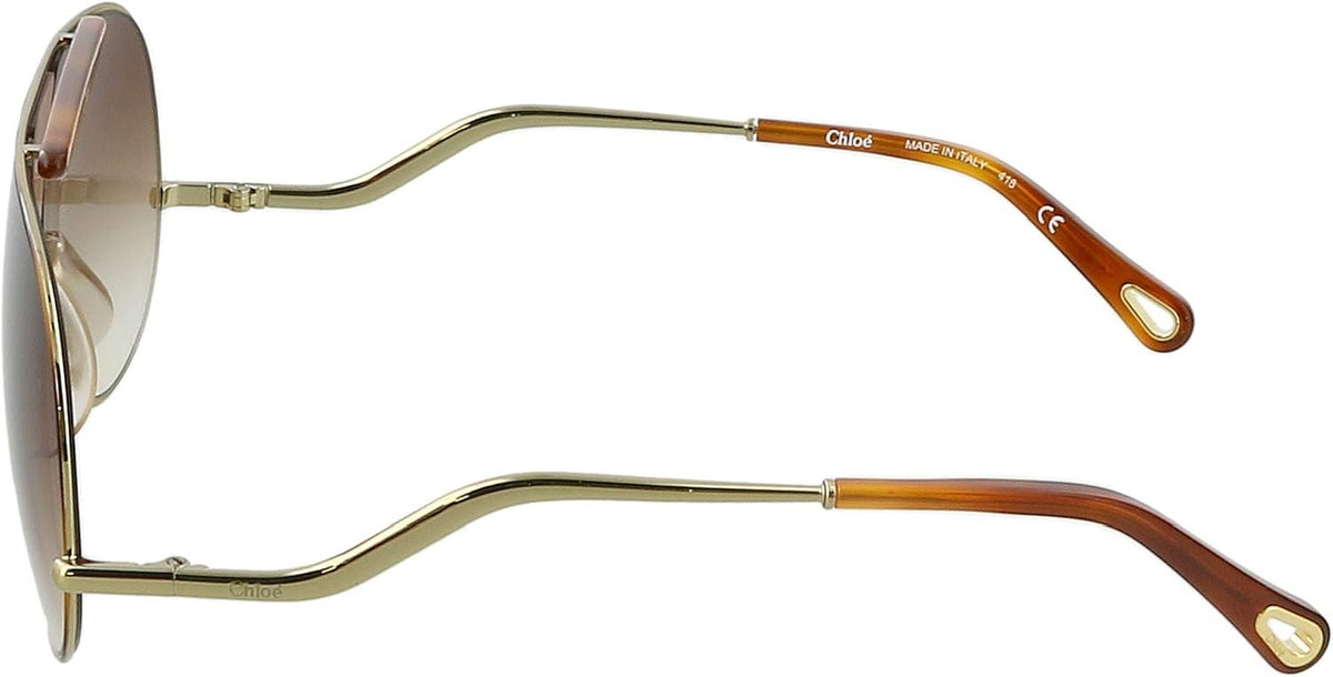 Chloe CE154S Metall-Sonnenbrille Havana/Brown Unisex Erwachsene Mehrfarbig, Standard
