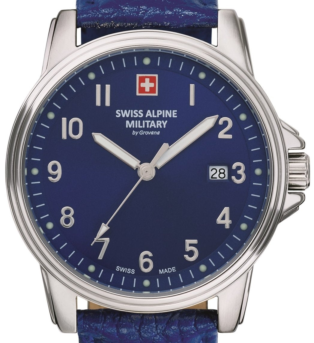 Swiss Alpine Military Herren Armbanduhr 40 mm Armband Leder 7011.1535