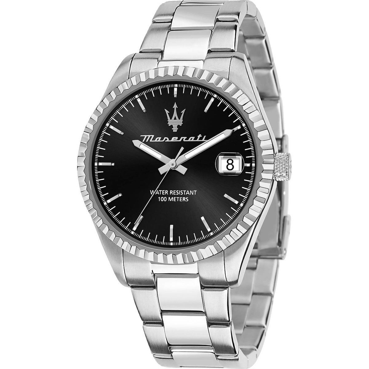 Maserati Herrenuhr Competizione Silber Schwarz R8853100028
