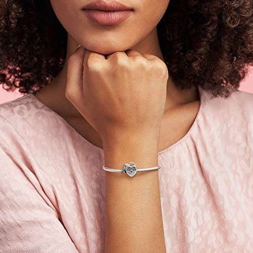 PANDORA Love You Herz-Schloss Charm Sterling-Silber 7,3 x 13,5 x 11 mm (T/H/B)