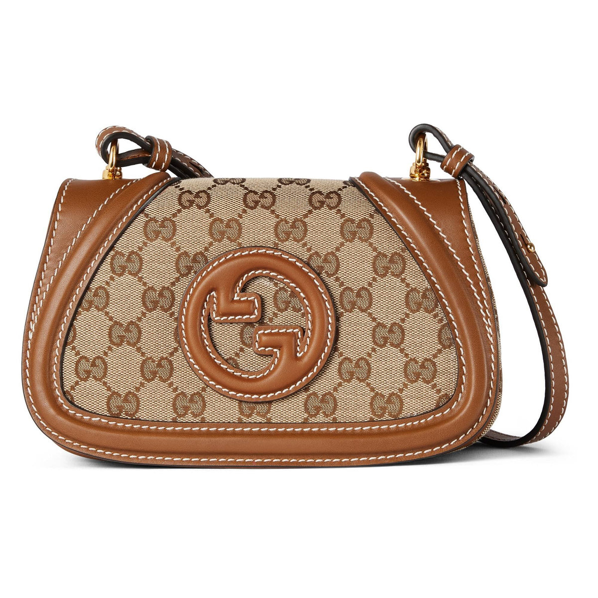 Gucci Schultertasche Damen Blondie Mini Beige/Dunkelbraun 815700-HAAKG-9755