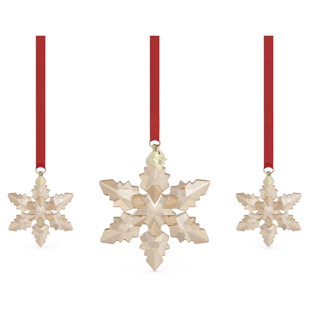 Swarovski Ornament Annual Edition Festive Set Goldfarben 2024 5674401