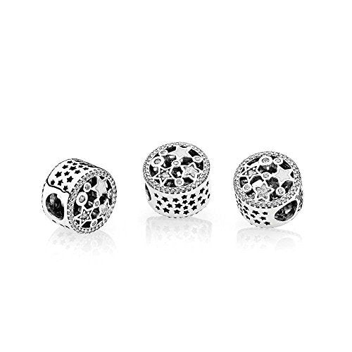 PANDORA -Glanzvolle Sterne Charm 796373CZ, Silber (Weiß)