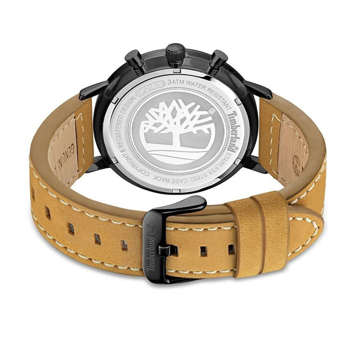Timberland Armbanduhr Herren Sterling Dual Time Schwarz Braun TDWGF2182902