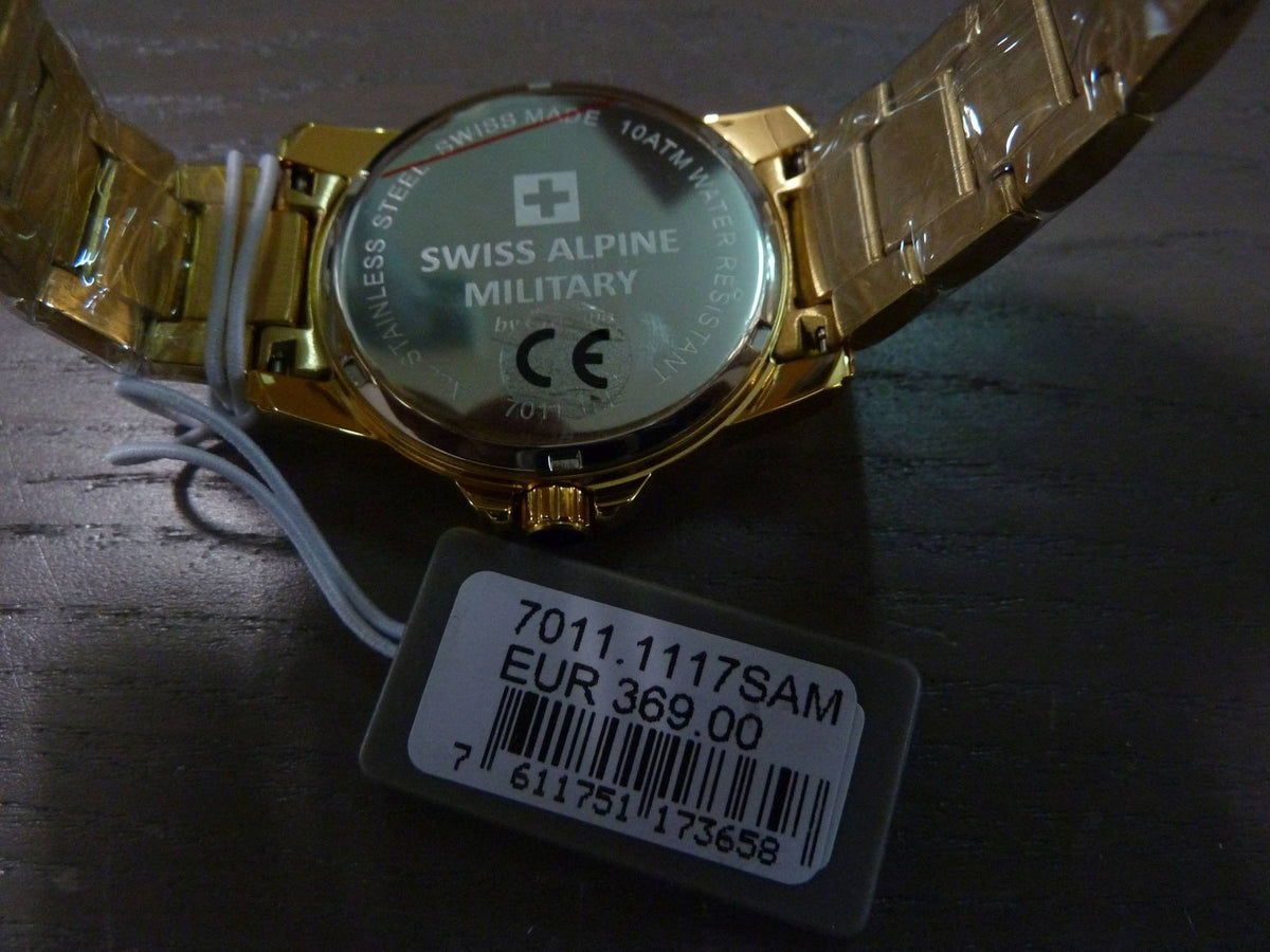 Swiss Alpine Military Herren Armbanduhr 40 mm Armband Edelstahl 7011.1117