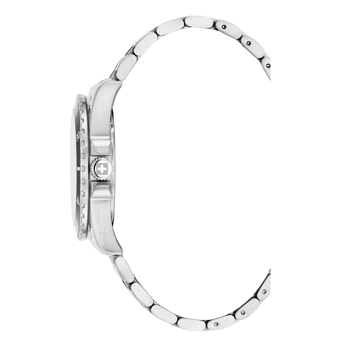 Swiss Alpine Military Herrenuhr für Herren in Silber und Schwarz Sierra 7034.1137