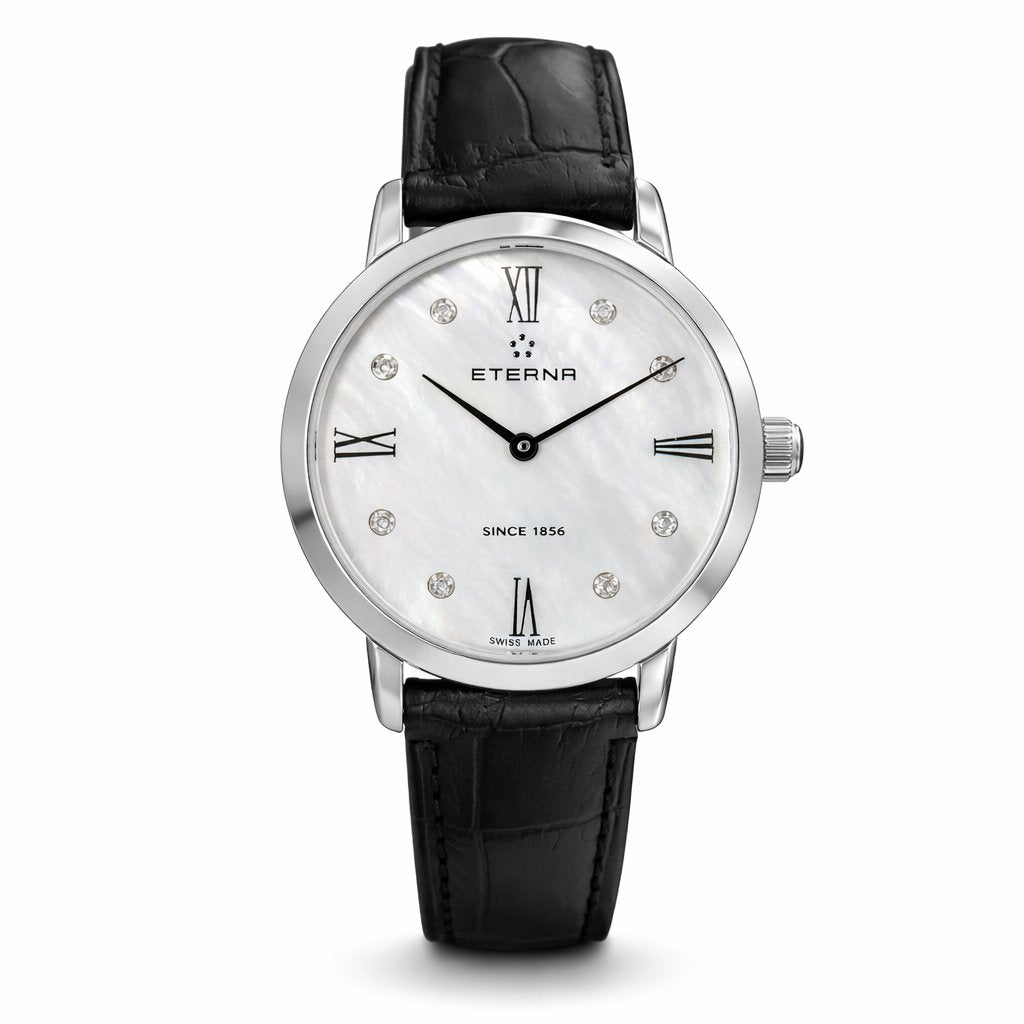 Eterna Armbanduhr Damen Quartz 32 mm Silber Schwarz 2720.41.66.1386