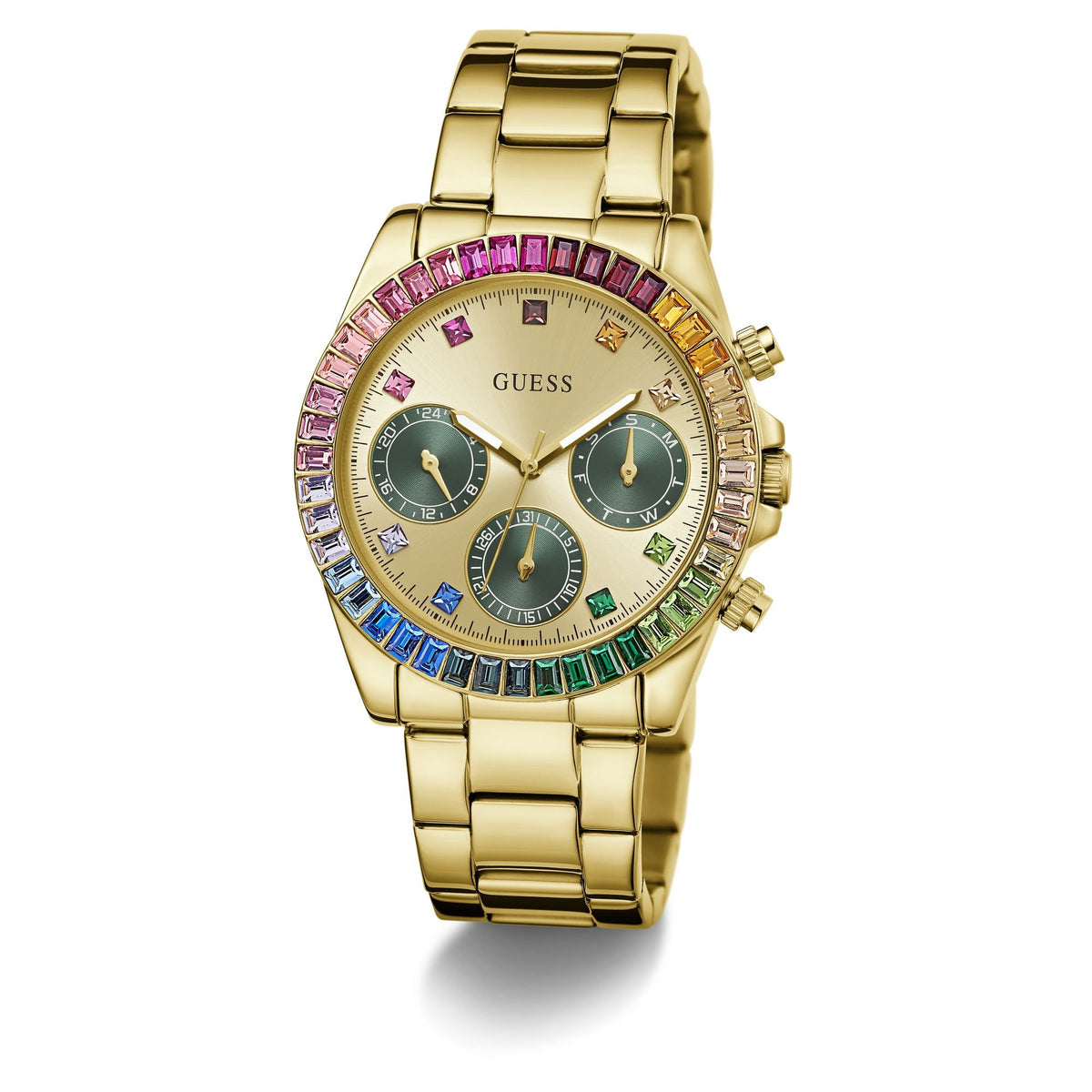 Guess Damen Armbanduhr Halo Rainbow
