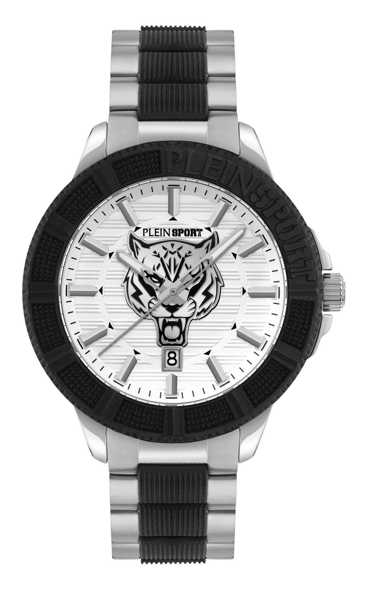 Plein Sport Herren Uhr CITY RUSH PSAEA0624 Edelstahl Zwei‑Ton 45 mm