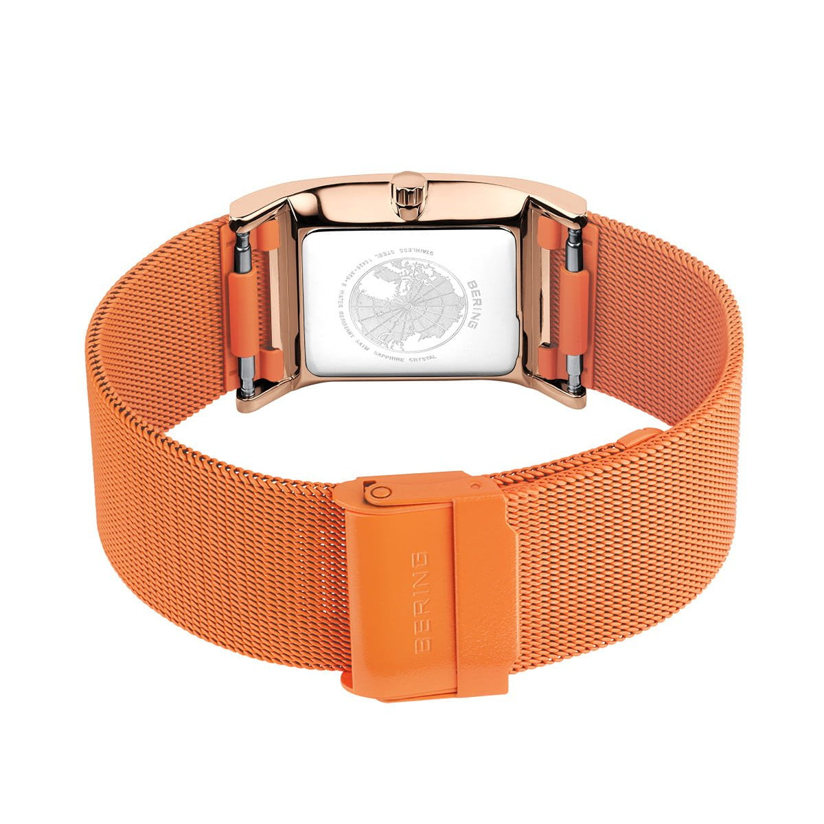 Bering Damen Armbanduhr Roségold, Orange Classic 10426-565-S