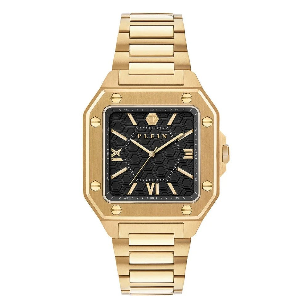 Philipp Plein Herrenuhr Plein Edge Goldfarben, Schwarz PWYGA0426