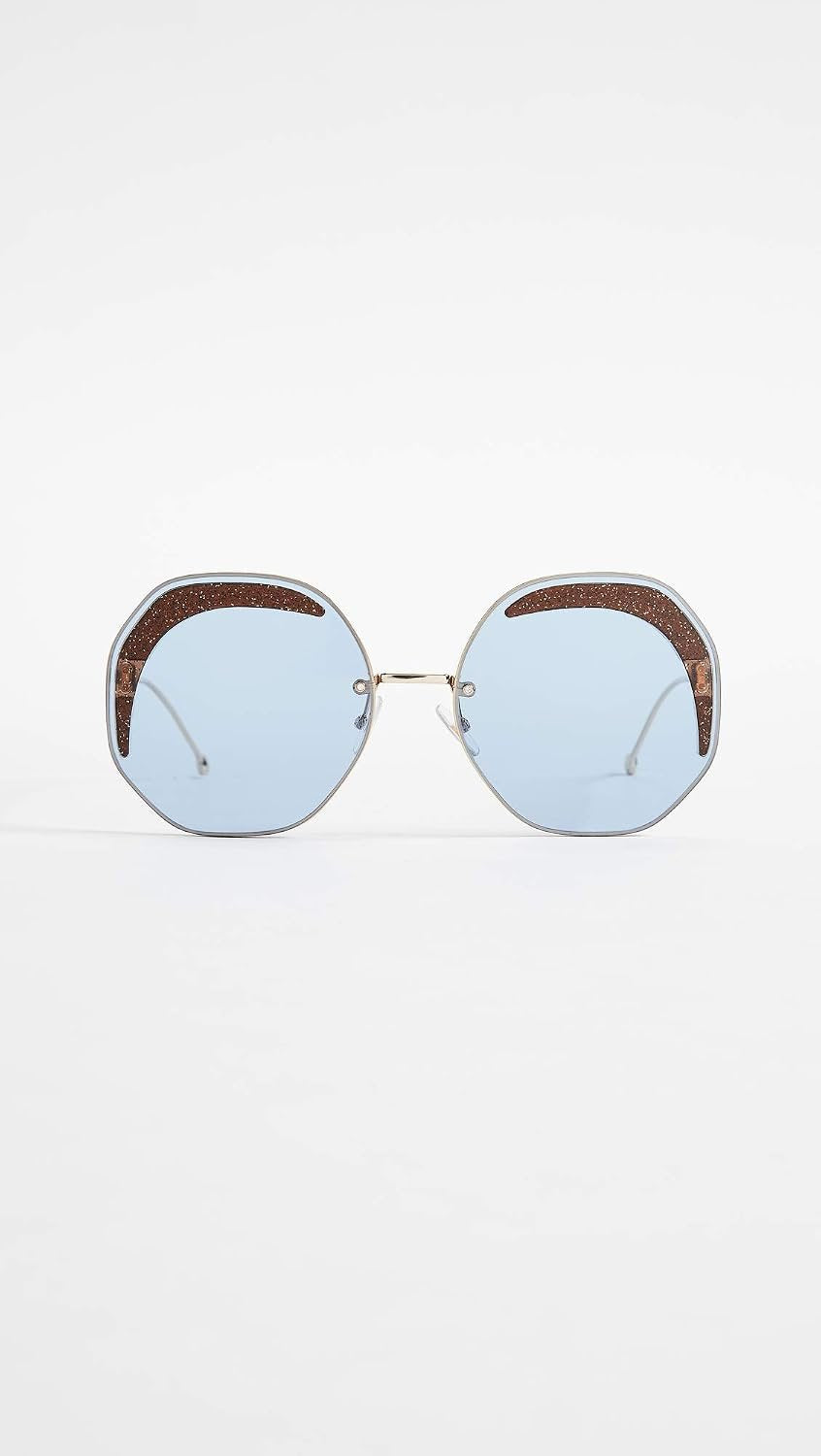 FENDI - Safilo GLASS FF 0358/S GOLD/BLUE 63/19/140 Damenbrillen Sonnenbrillen