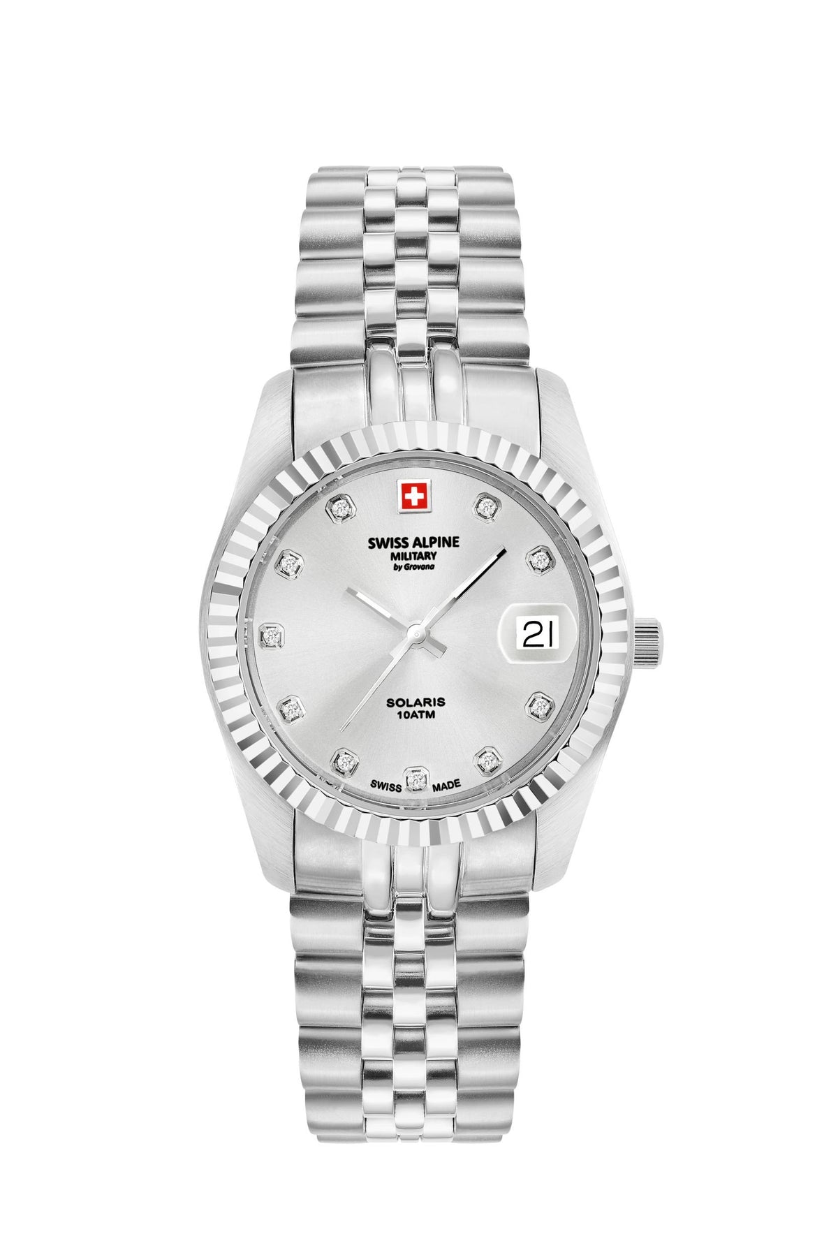 Swiss Alpine Military by Grovana Armbanduhr Damen Solaris Silber 7716.1232