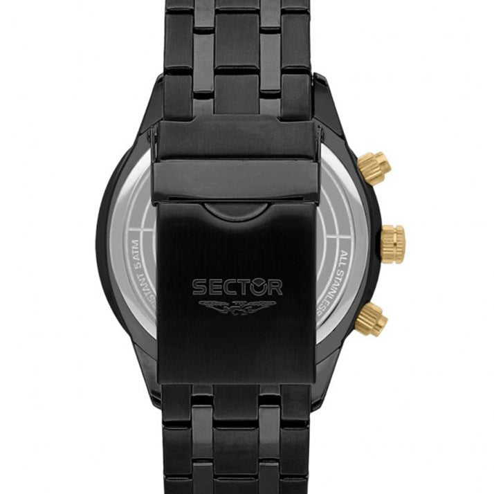 SECTOR Herren Armbanduhr Chronograph 670 45MM MULT BLACK DIAL BR BLACK