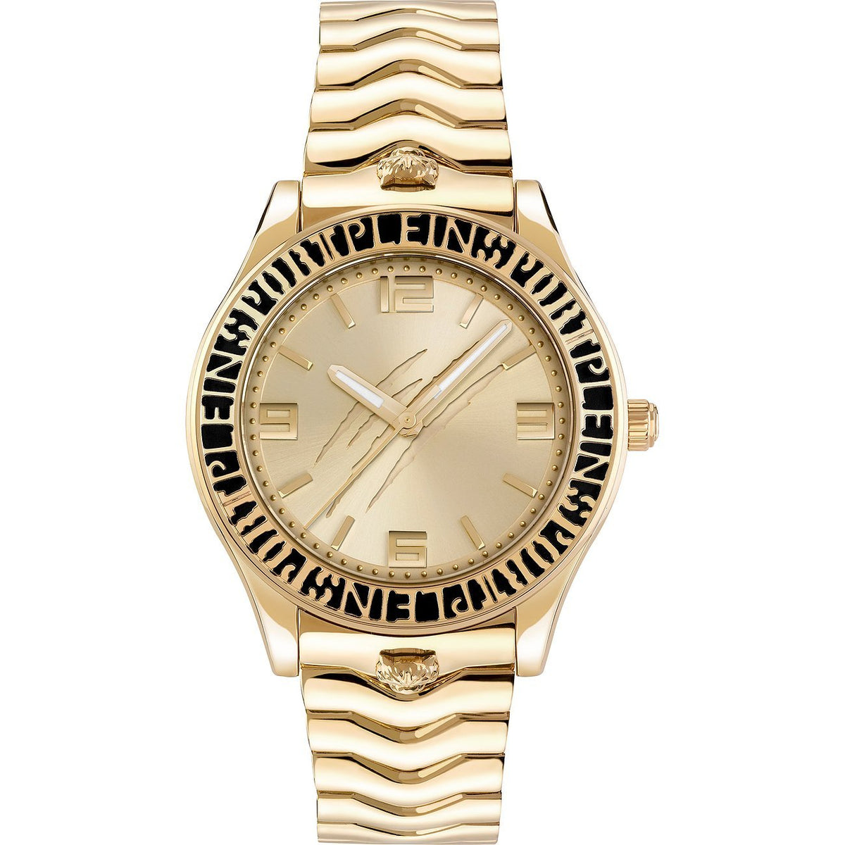 Plein Sport Damen Chronograph Eclipse PSJEA0524 Edelstahl IP Gold 36 mm