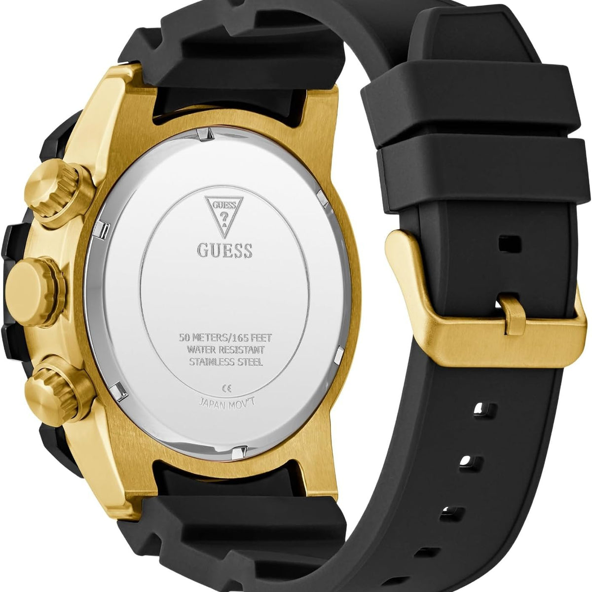 Guess Armbanduhr Herren Linebacker Multifunktion Bicolor Schwarz Gold GW0911G3