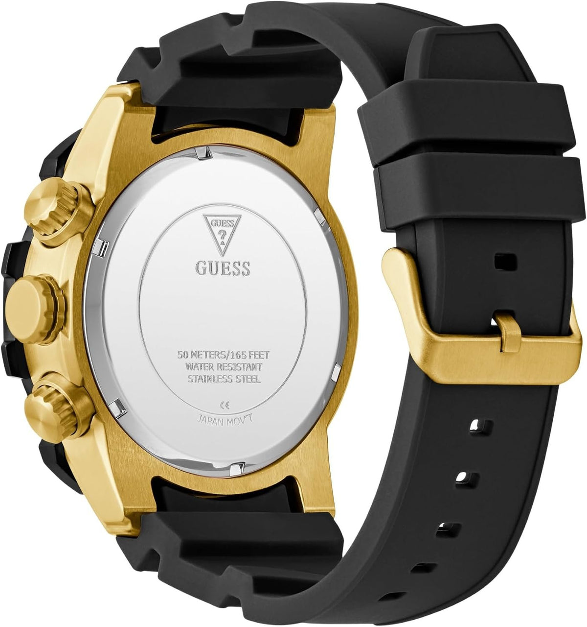 Guess Armbanduhr Herren Linebacker Multifunktion Bicolor Schwarz Gold GW0911G3