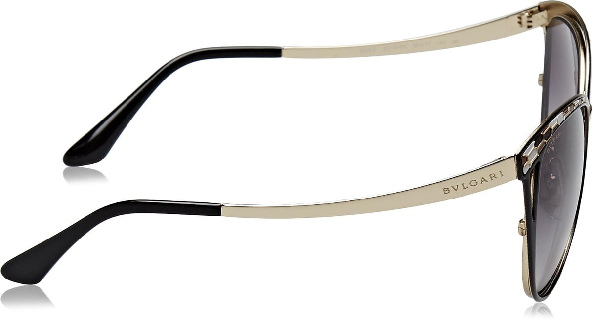 Bulgari Damen 0BV6083 20188G 56 Sonnenbrille, Schwarz (Black/Pale Gold/Greygradient)