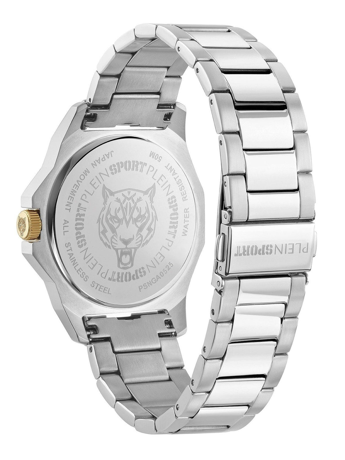 Plein Sport Armbanduhr Unisex Onyx Ultra Edelstahl Silber PSNGA0525