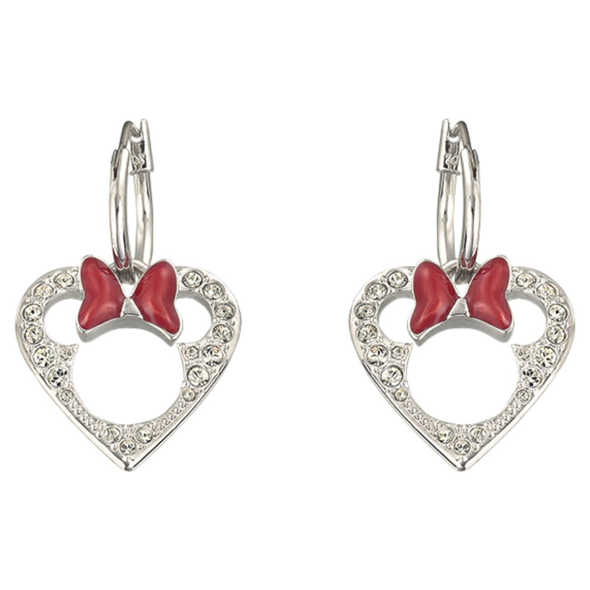 Swarovski Ohrringe Damen Minnie Heart Rot Silber 1112908