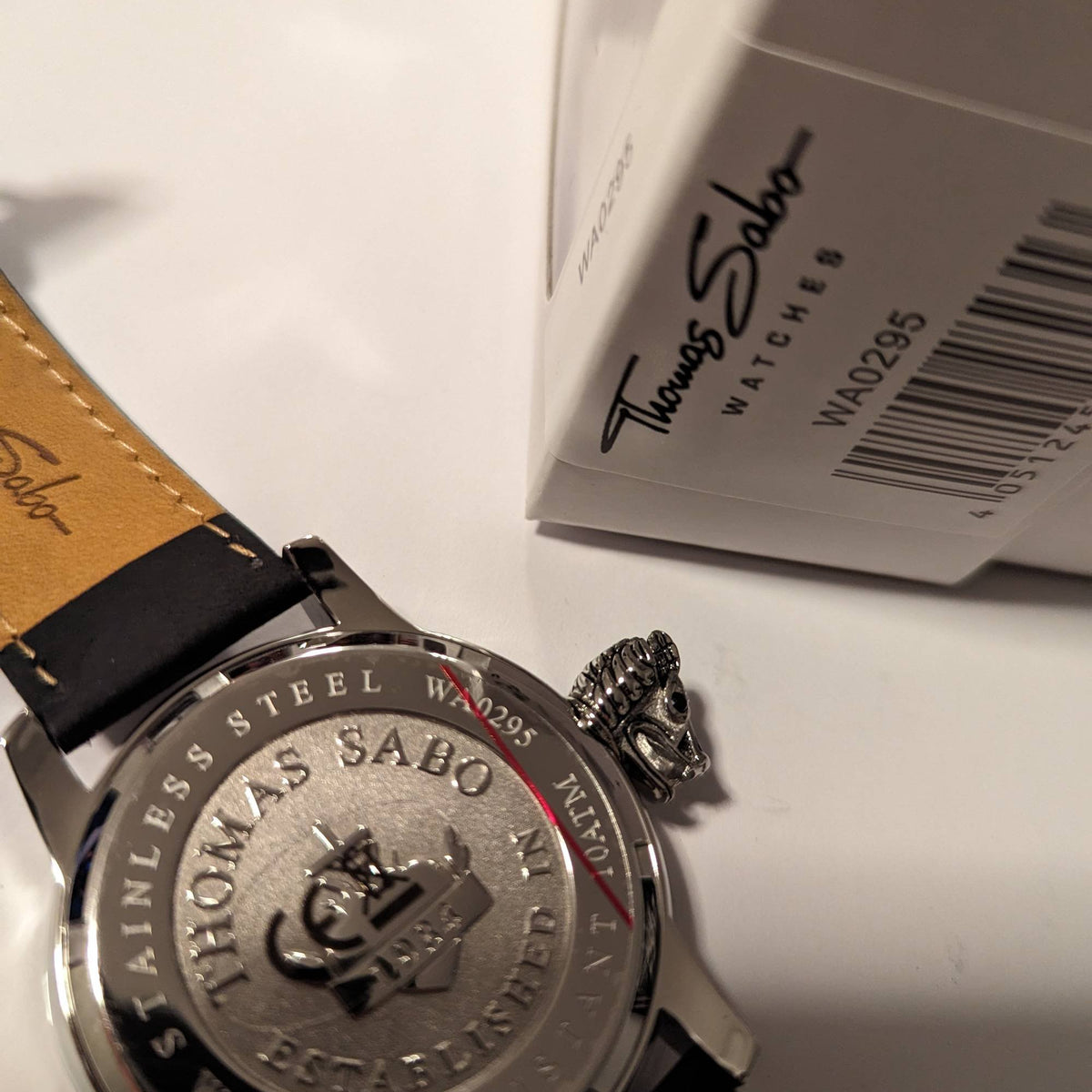 Thomas Sabo Herren Armbanduhr REBEL WITH KARMA 46 mm Armband Leder WA0295-218-203-46 MM