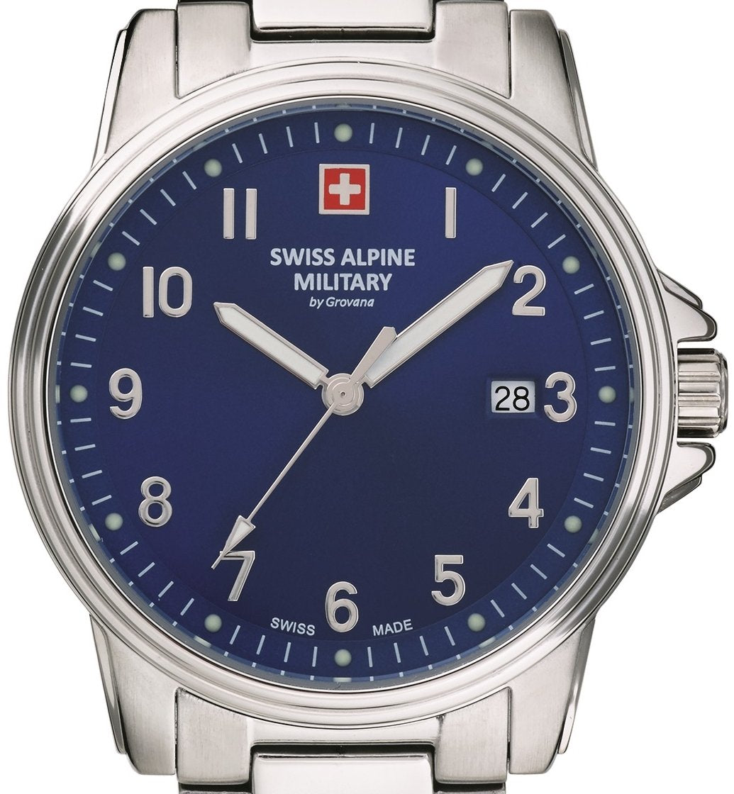 Swiss Alpine Military Herren Armbanduhr 40 mm Armband Edelstahl 7011.1135