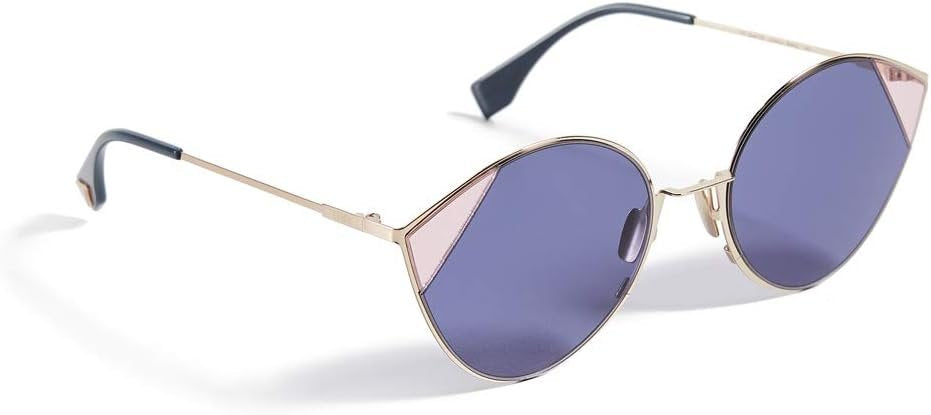 FENDI Damen FF 0341/S U1 Sonnenbrille, Gold Blau/Blau, One Size