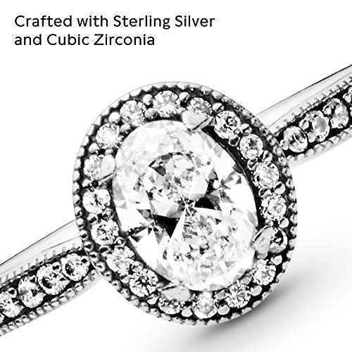 Pandora Damen-Solitärring 925 Sterlingsilber mit '- Ringgröße 54 (17.2) 191017CZ-54