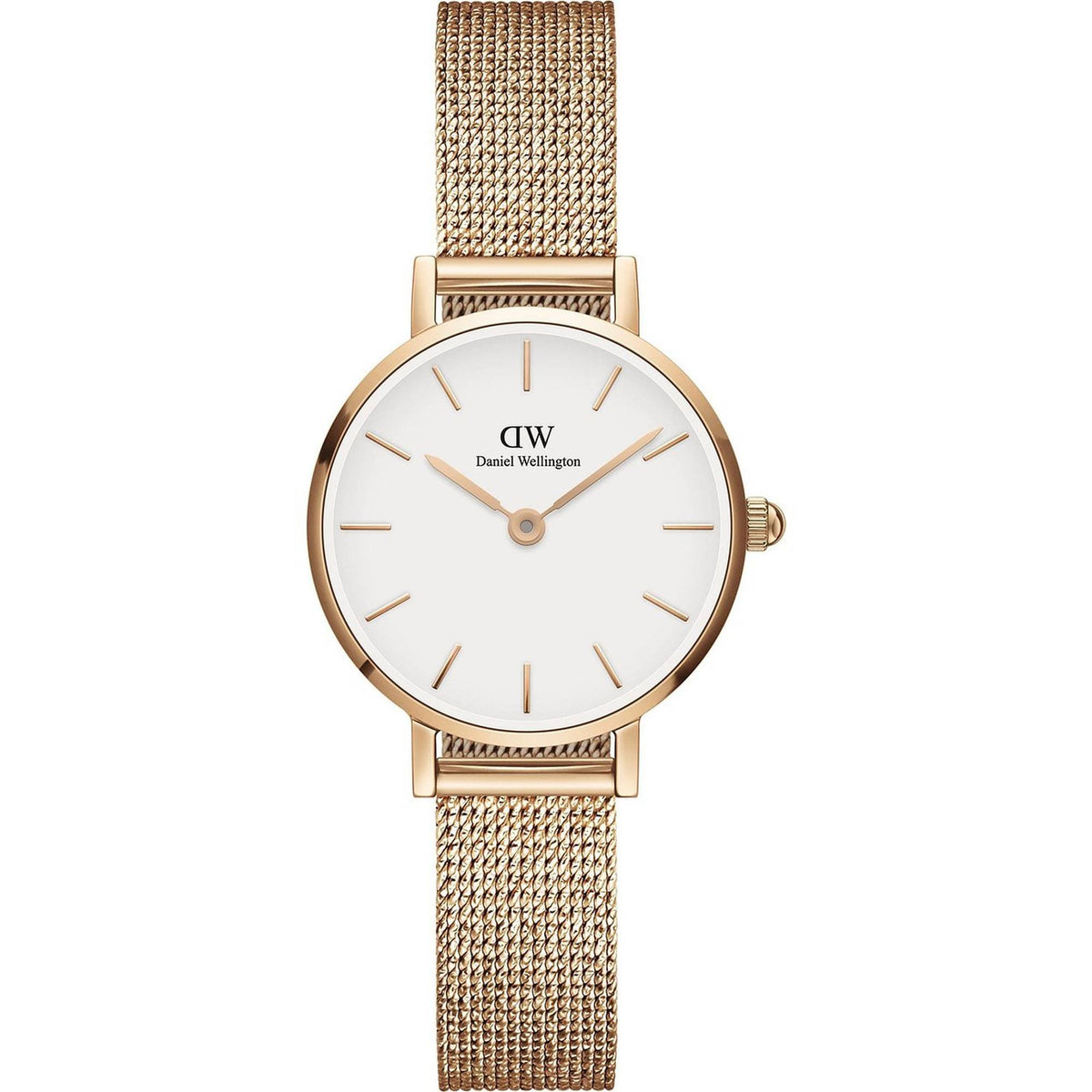 Daniel Wellington Analoguhr Damen Petite Pressed Melrose Roségoldfarben Weiß DW00100447