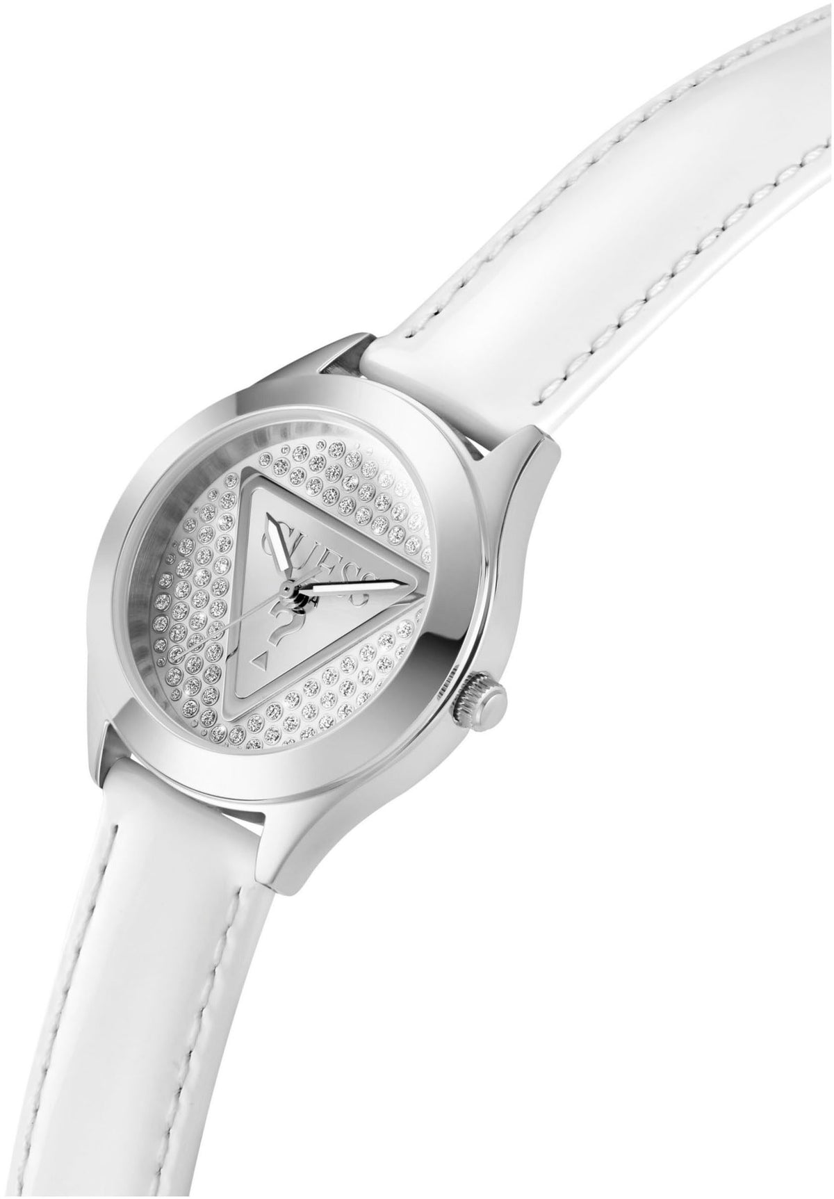 Guess Quarzuhr Damen Glitz Plaque / Trend Silber/Weiß GW0745L3