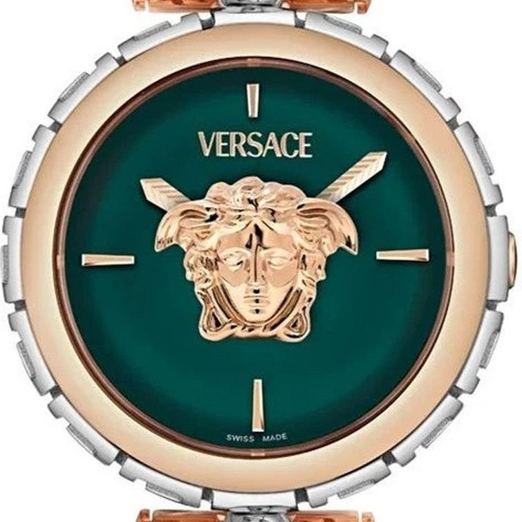 Versace Armbanduhr Damen Rosegold Silber Grün VE0B00425