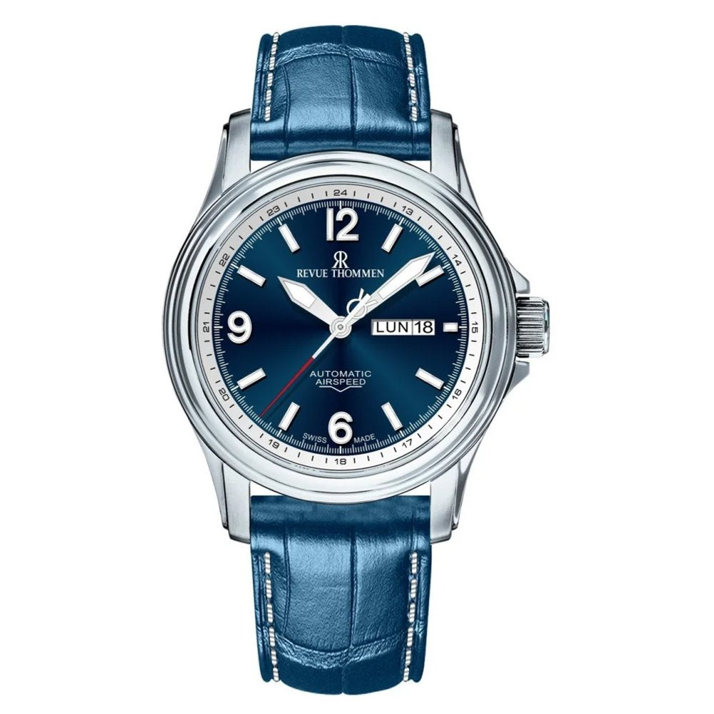 Revue Thommen Armbanduhr Unisex XLarge High Tech Silber Blau 16040.2335