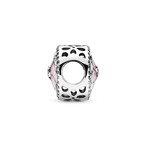 Pandora Moments Rosafarbene Magnolienblüte Charm Sterling Silber, Cubic Zirkonia, Emaille 792085PCZ