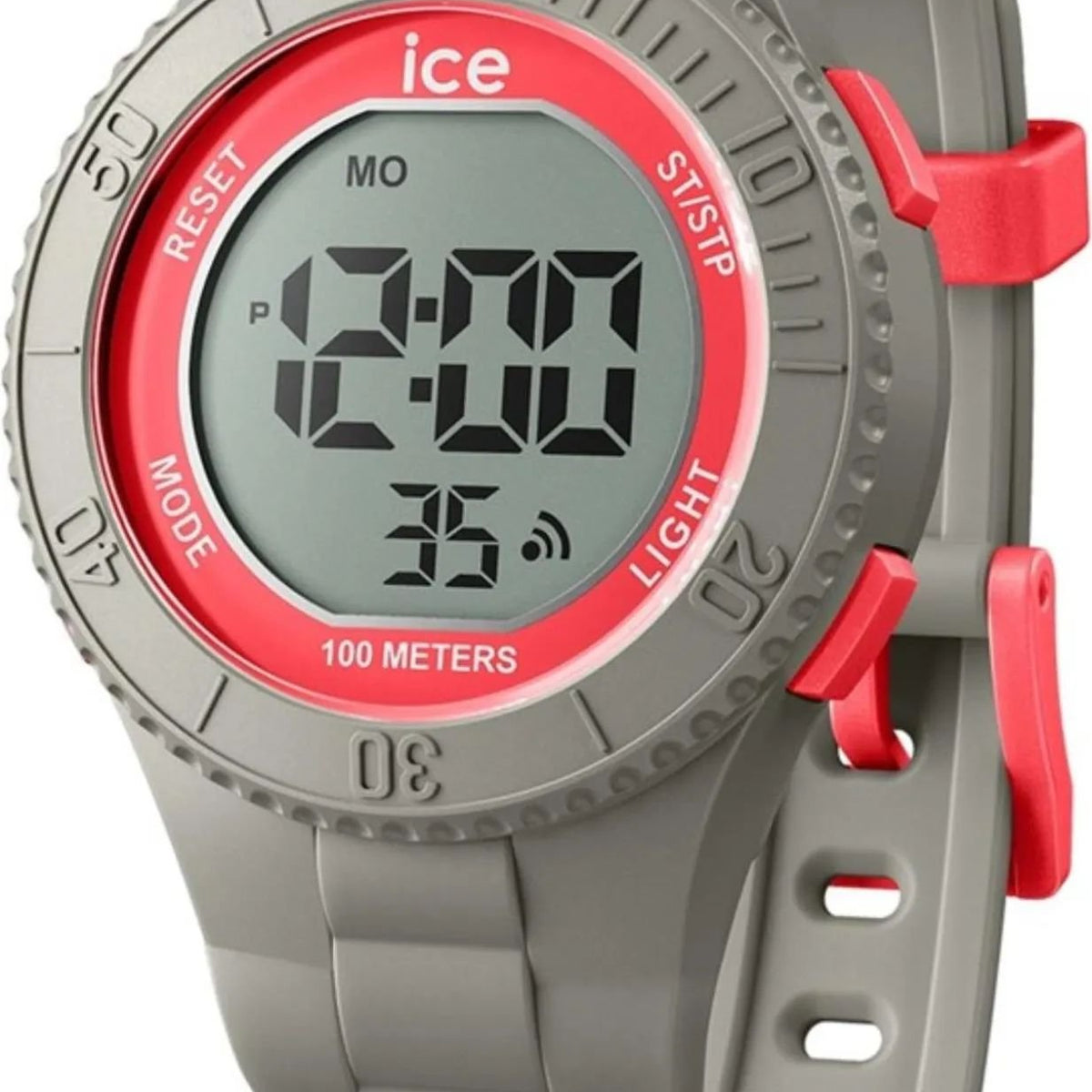 ICE-Watch Digitaluhr Unisex ICE digit Dusty coral Grau Rot 021623
