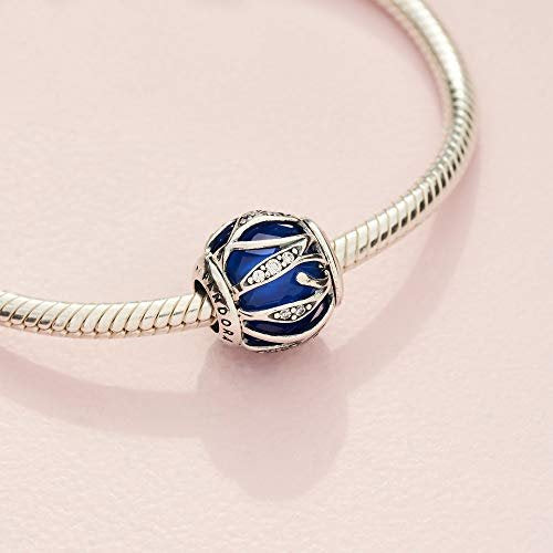 Pandora Charm Blätter-Glanz Royalblau 791969NCB