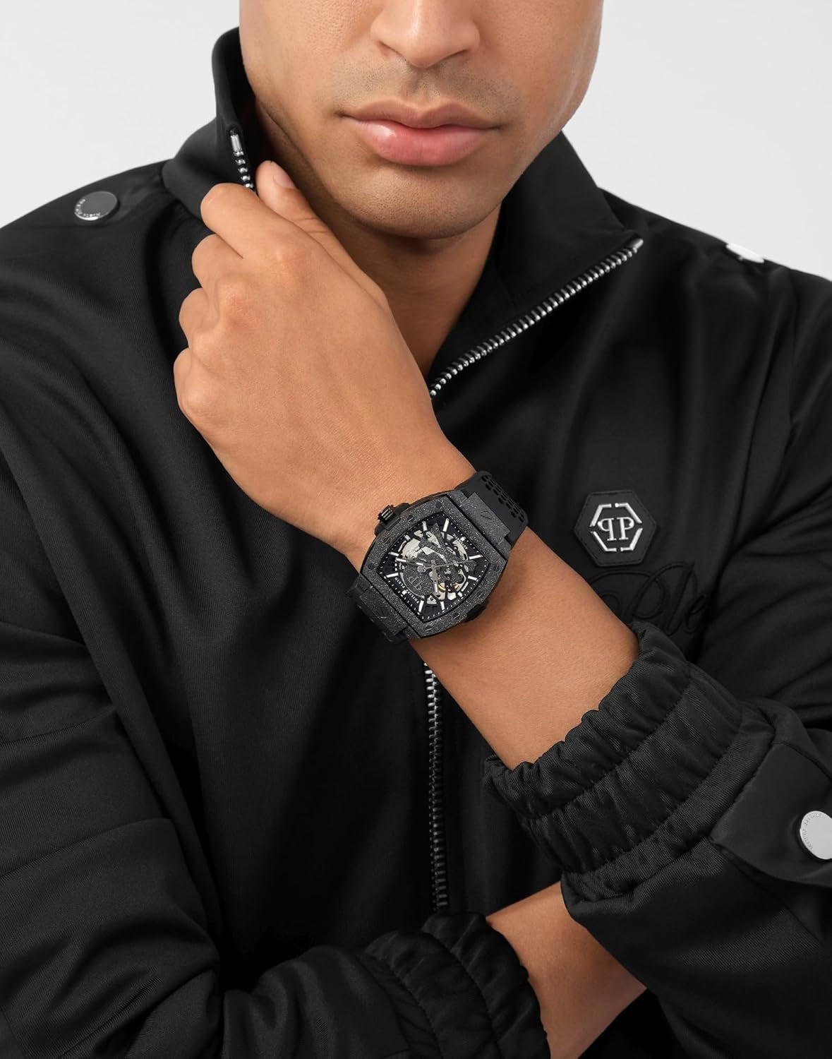 Philipp Plein Automatikuhr Herren The $keleton Frosted PWJFA1125 Schwarz