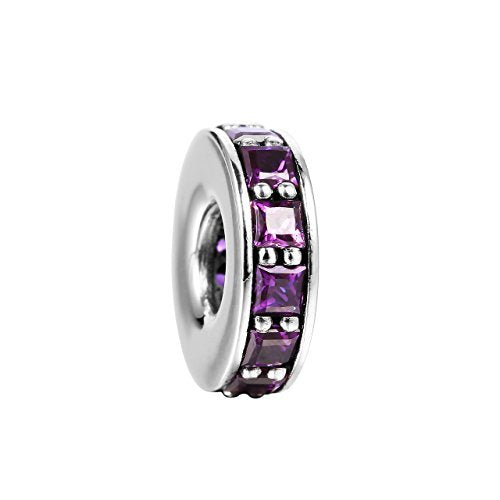 PANDORA Damen-Bead-Zwischenelement Violettfarbene Unendlichkeit 925 Silber Kristall pink - 791724NRP