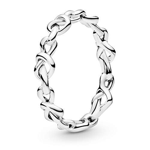 PANDORA Knotenherzen Ring aus Sterling-Silber aus der PANDORA Moments Kollektion, Größe: 56, 198018-56
