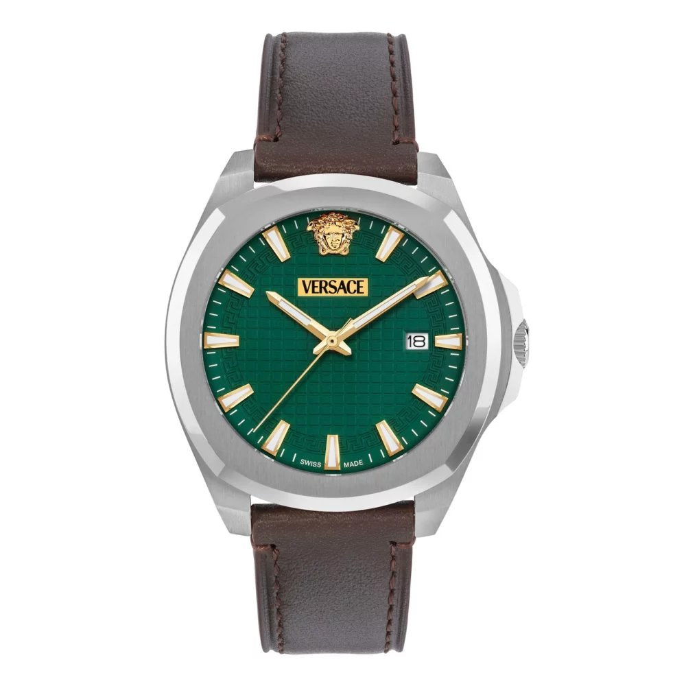 Versace Herren Armbanduhr Luxury Braun/Grün VEKKA0225